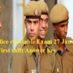 UP Police Constable Exam Answer key 27-01-2019 Second Shift