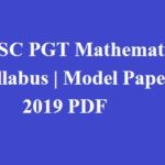 HSSC PGT Mathematics Syllabus | Model Paper 2019 PDF