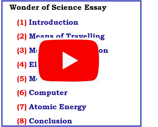 essay on wonder of Science 