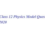 RBSE Class 12 Physics Model Question Paper 2020