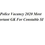 MP Police Vacancy 2020 Most Important GK For Constable SI