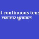 Past Continuous Tense in Hindi | Definition, Rules लगातार भूतकाल