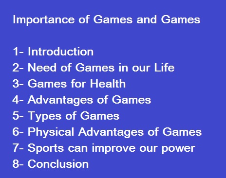 essay sports and games for class 10