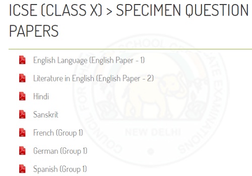 ICSE Question Paper 2021-22 Specimen Question Paper 