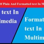 Concept Of Plain And Formatted text In Multimedia Notes in Hindi - PGDCA